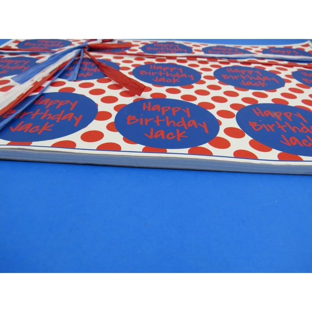 Ann Page Happy Birthday Jack Party Placemat 24 Pack Red White Blue USA Made
